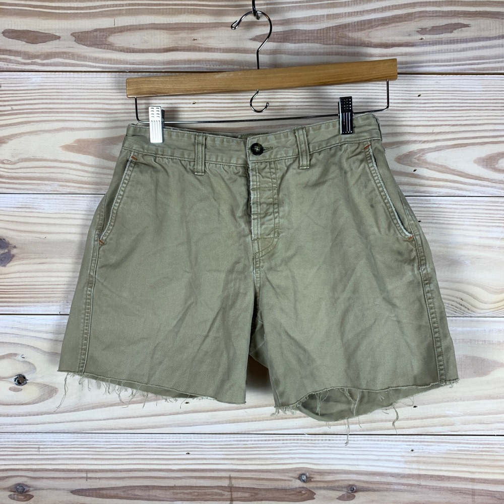 Abercrombie Shorts Womens 6 Khaki 90s Utility Cut Off Twill Cargo Khakis VTG‎